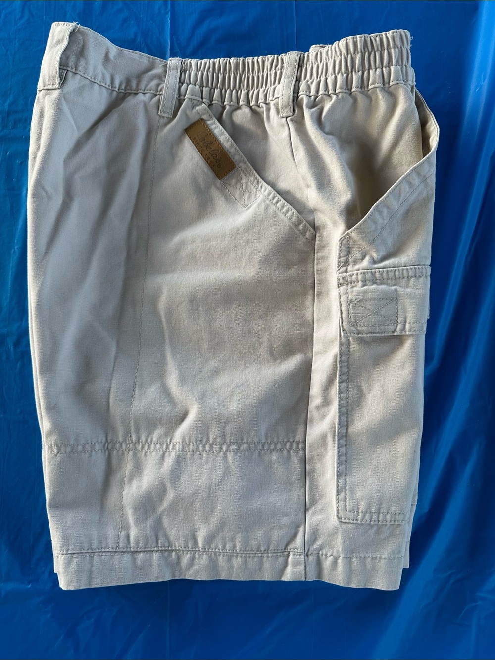 Cabela's Light Beige Men's Cargo Shorts with Elastic Waist